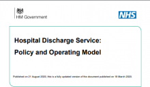 Hospital Discharge Service: Policy and Operating Model